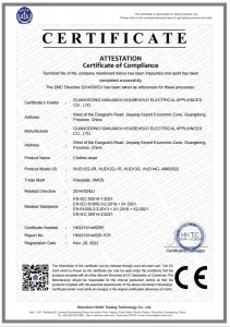 Leading Air Cooler Manufacturer, cloth dryer certidication-1