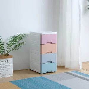 4 Layers Plastic Wholesale Cabinet, Stackable Bulk Storage Cabinets